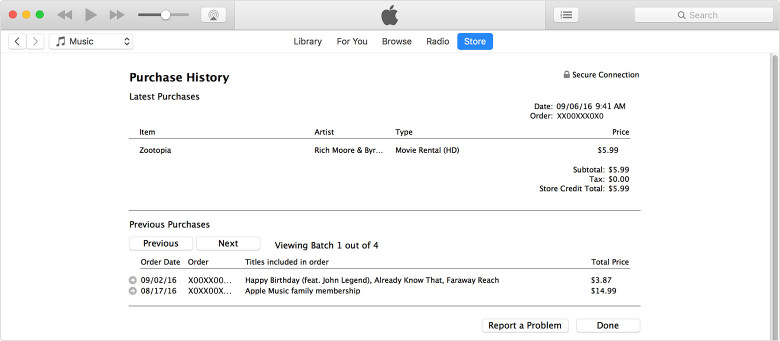 itunes purchase history-purchase history details