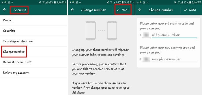 change whatsapp number