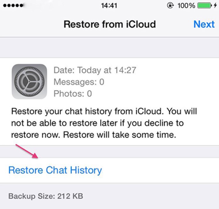 restore chat history