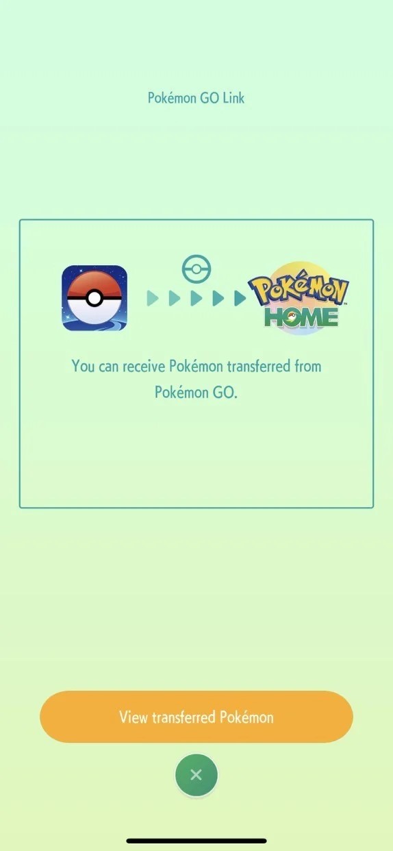 view your transferred pokemon