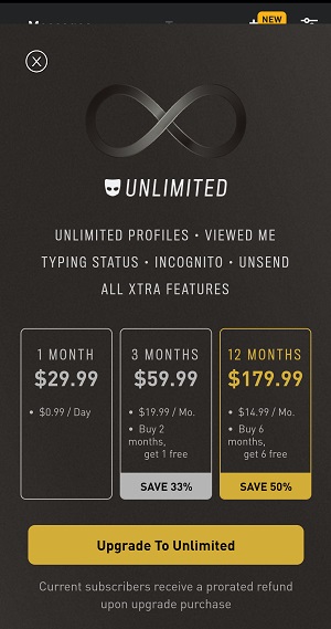 Grindr Unlimited Upgrade