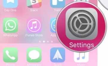 go to setting on iphone