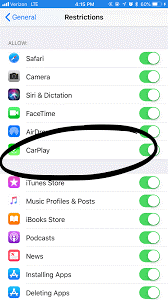 Ensure CarPlay is enabled