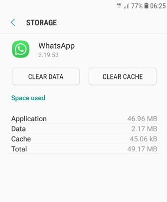Clear All WhatsApp Data