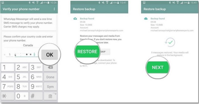 Restore WhatsApp Backup