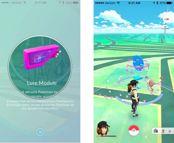 Lure Module Installed on Pokestop