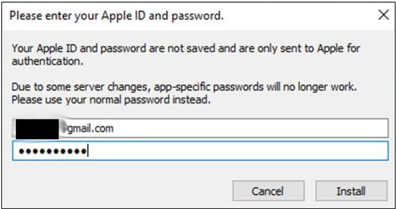 ipogo install enter apple id