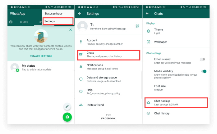 use google drive to transfer whatsapp