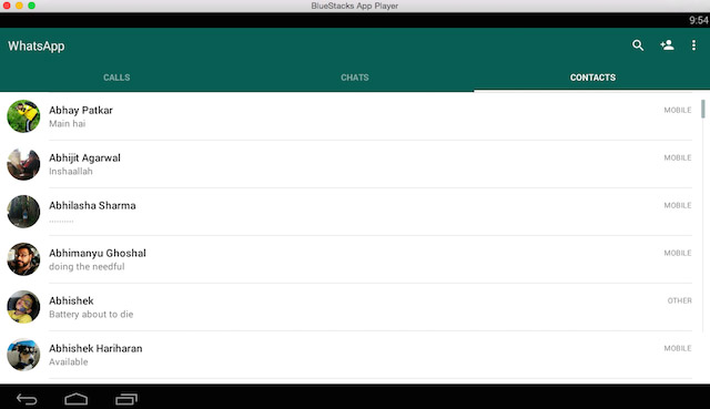 Bluestacks WhatsApp