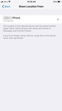 Turn off location service share locatio iPhone