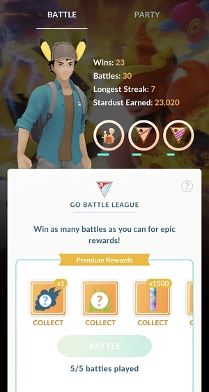 collecting pokemon pvp rewards