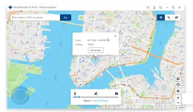 Dr.fone location changed