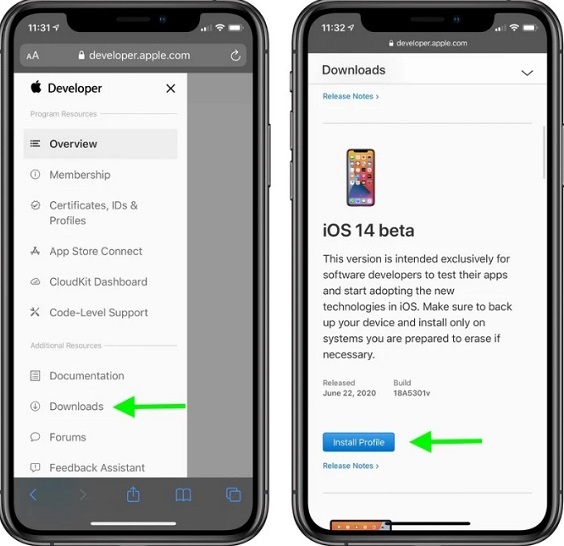 ios 14 beta profile download