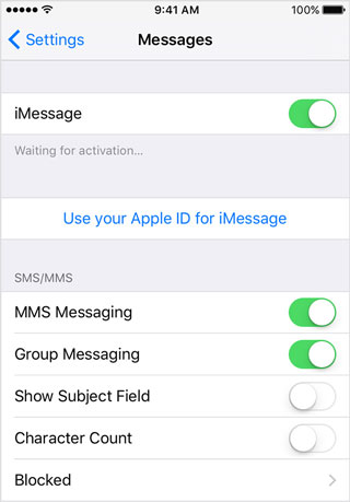 iphone messages settings