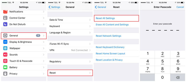 iphone reset all settings