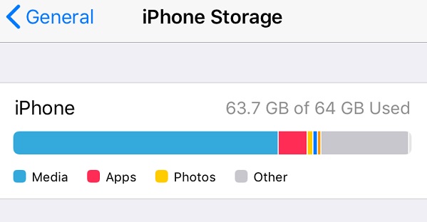 large storage on ios 14