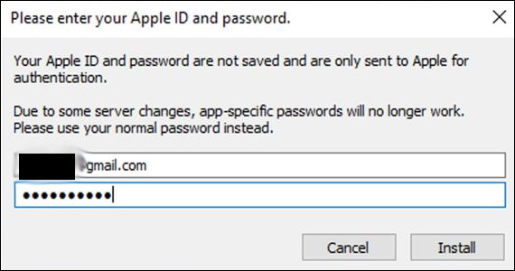 enter apple id