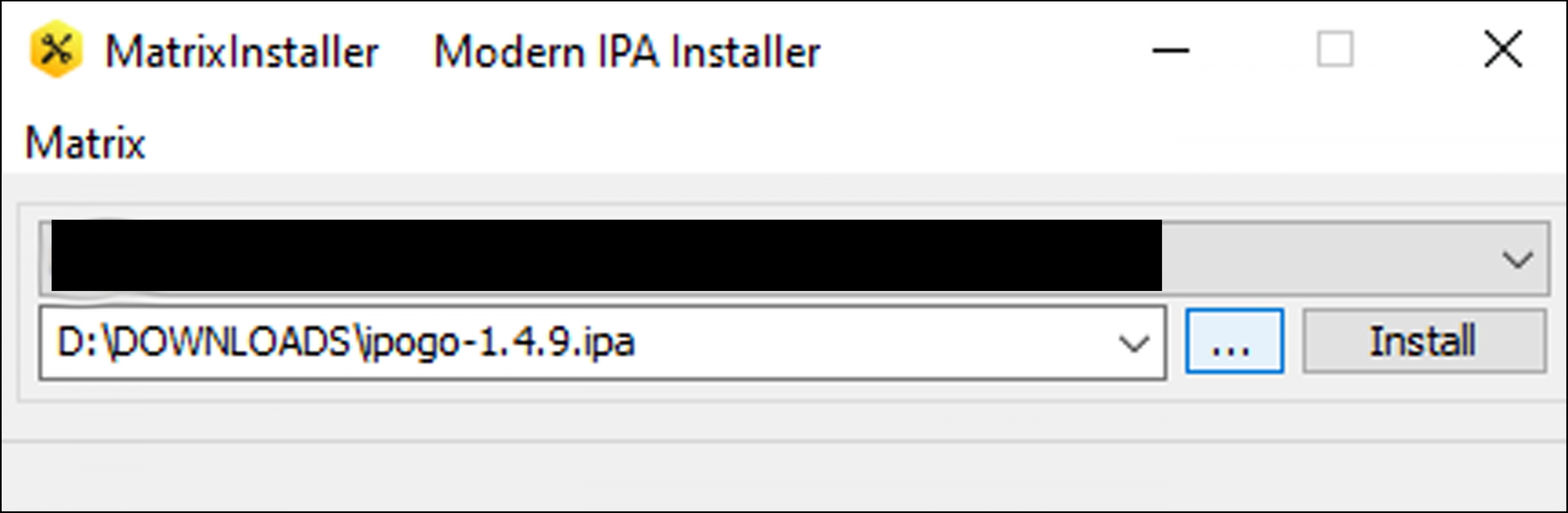 install package using matrix installer