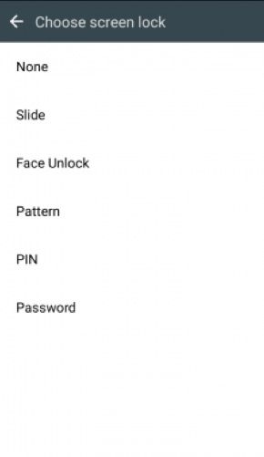 enable or disable screen lock PIN-disable the screen lock PIN