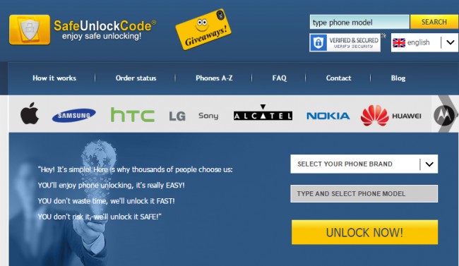 android SIM unlock-safeunlockcode
