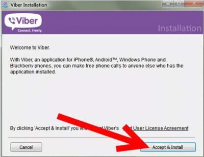 start to free download and install Viber for PC