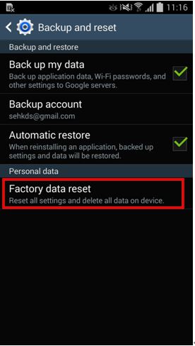 factory reset samsung s3 from settings