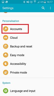 samsung account backup - visit accounts