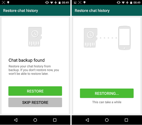How to transfer whatsapp to new phone-restore