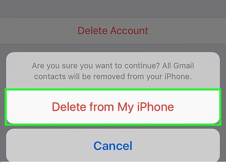delete from my iphone