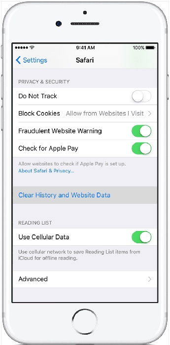 how to free up storage on iphone-safari data