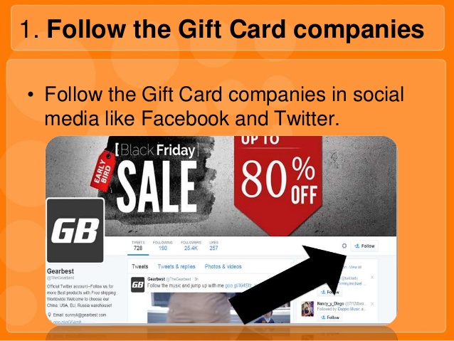 follow the gift card companies