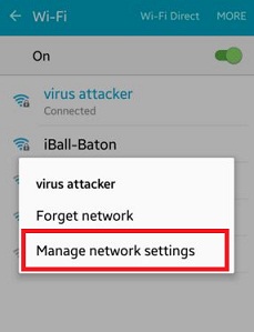 Modify network settings