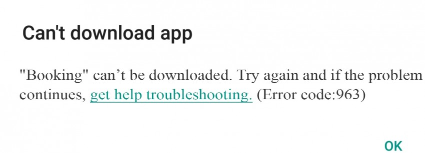 cannot download app