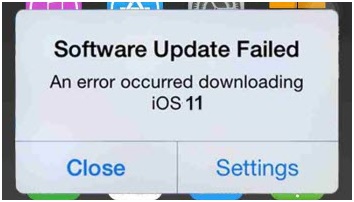 ios software update failed