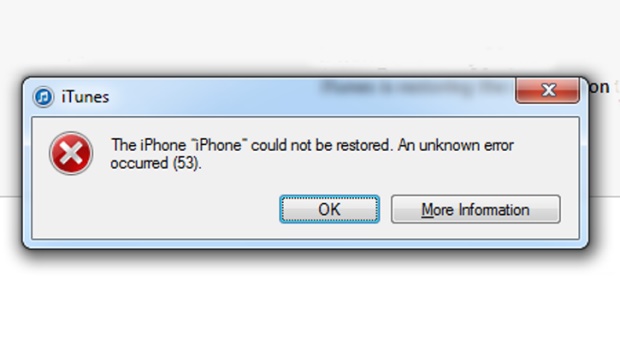 fix iphone error 53