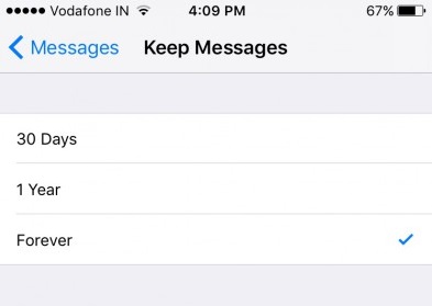 keep messages forever