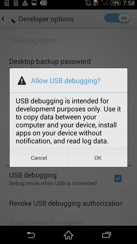 enable usb debugging on sony xperia - step 5