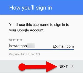 bypass gmail phone verification-type in a suitable username