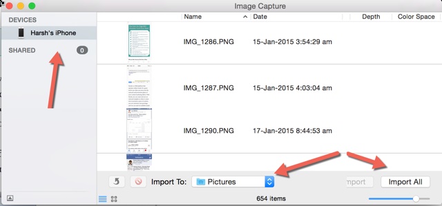 transfer iphone videos to mac using image capture