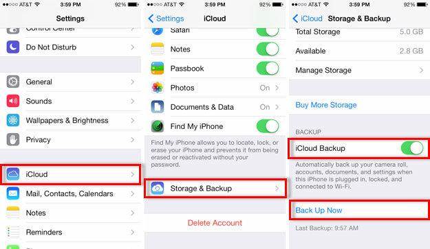 iphone won t backup to icloud-turn on icloud backup