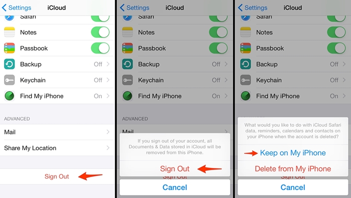 iphone won t backup to icloud-sign out and sign in icloud account