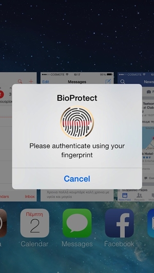 authenticate using fingerprint