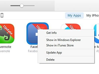 update apps from itunes