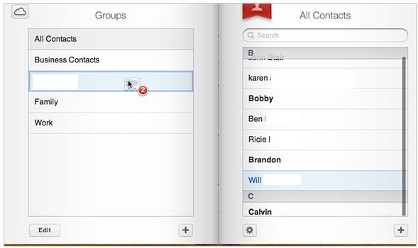 create contacts group