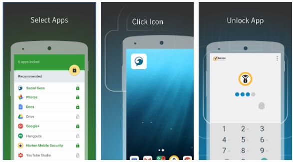 lock apps with fingerprint android-Norton Applock