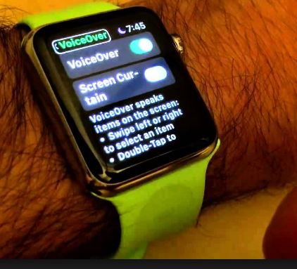 apple watch voice over disabled