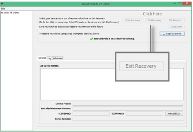 exit iphone recovery mode using tidyumbrella