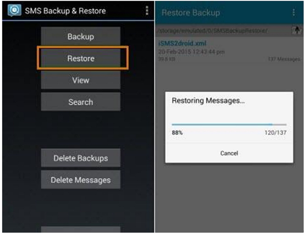 SMS Backup & Restore app