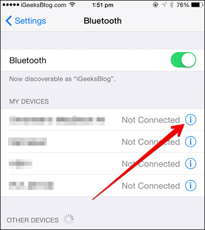 pair bluetooth on both iphones