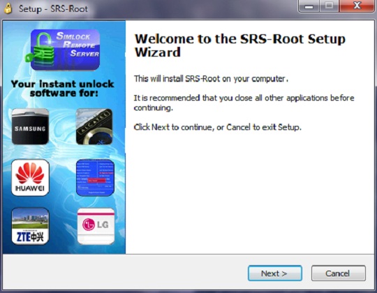 install SRS Root to start